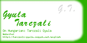 gyula tarczali business card